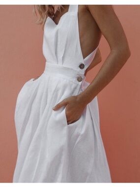 chinese dress ladies Meghan Markle White Halter Tea Length 2024 Polo Tournament Dress